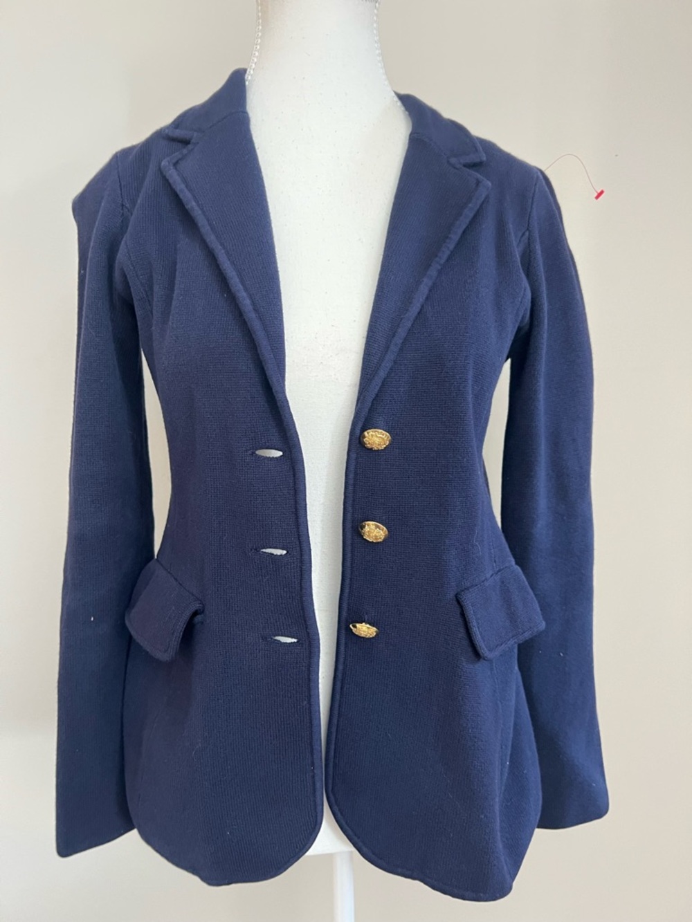 Lauren Ralph Lauren Navy Gold-Button Women's Blazer Jacket Extra Small - Picture 6 of 6